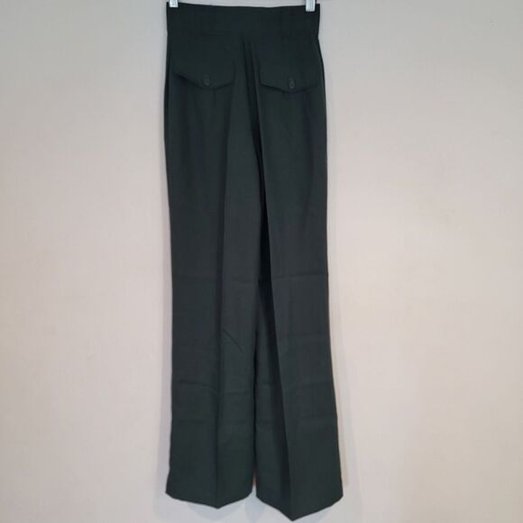 Vintage HAPPY LEGS Green HIGH WAISTED PLEATED TROUSERS Womens Size 5 Made In USA - Picture 4 of 11